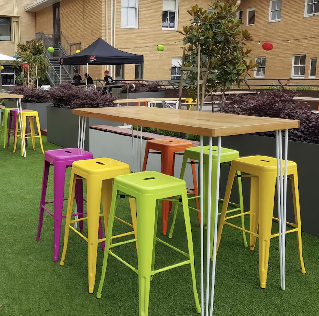 Lime Tolix stool hire tolix stools